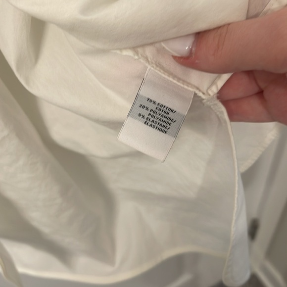 lafayette 148 cotton button up top medium - Picture 8 of 8